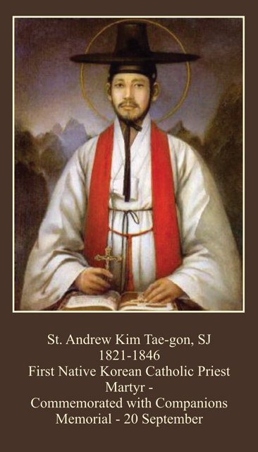 St. Andrew Kim Taegon / Korean Martyrs Holy Card